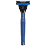 USTRAA Gear 5 Blade Razor With Contoured Rubber Handle & Blades - Blue 1 pc
