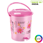 JOYO Pedal Printed Plastic Dustbin / Garbage Bin - Assorted Colour 10 L