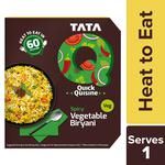 TATA Q Ready To Eat Veg Spicy Vegetable Biryani - High Quality Ingredients, No Added Preservatives 330 g 