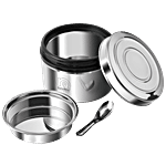 NanoNine Steel Lunch/Tiffin Box - Small, Local Byte 300 ml