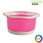 Nakoda Pixel Plastic Round Tub - Plastic, Assorted Colour 20 L