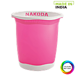 Nakoda Pixel Open Plastic Dustbin / Garbage Bin - Assorted Colour 8 L
