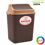 Nakoda Maple Plastic Swing Dustbin / Garbage Bin With - Lid, Assorted Colour 7 L