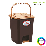 Nakoda Modern Square Plastic Pedal Dustbin / Garbage Bin - Assorted Colour 10 L