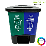 Nakoda Plastic Pedal Dustbin / Garbage Bin For Wet & Dry Waste - Assorted Colour 25 L