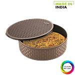 Nakoda Nebula Multi Utility Vowel Plastic Roti Basket With Lid -Assorted Colour 1 pc