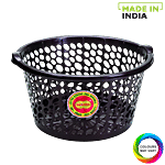 Nakoda Excel Plastic Laundry Basket - Small, Without Lid, Assorted Colour 1 pc