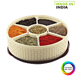 Nakoda Nebula Masala Box/Spice Container Round - Assorted Colour 1 pc