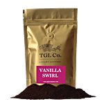 TGL Co. Vanilla Swirl Flavoured Coffee Ground Coarse Coffee 200 g Pouch