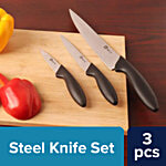 bb home Kitchen Knife Set Stainless Steel 3 pcs