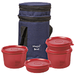 Polyset Polyset Premium Ultra Lunch Box/Tiffin Box - Red 4 pcs