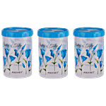 Polyset Plastic Twisty Storage Printed Containers - Blue 2.01 L (Pack of 3)