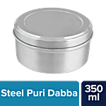 bb home Storage Container/Puri Dabba - No.7, Stainless Steel, Durable, Rust Proof 350 ml (1 pc)