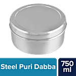 bb home Storage Container/Puri Dabba - No.9, Stainless Steel, Durable, Rust Proof 750 ml (1 pc)