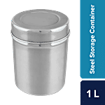 bb home Deep Dabba/Storage Container - No.10, Plain, Stainless Steel, Durable 1 L (1 pc)