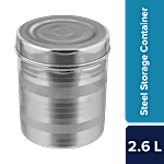 bb home Deep Dabba/Storage Container - No.13, Diamond, Stainless Steel, Durable 2.6 L (1 pc)