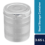 bb home Deep Dabba/Storage Container - No.15, Diamond, Stainless Steel, Durable 3.65 L (1 pc)