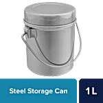 bb home Milk/Ghee/Oil Storage Container - No.10, Stainless Steel 1 L (1 pc)