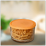 Yera Glass Storage Bowl - With Orange Lid 785 ml (Set of 2)