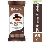 GoodDiet 20g Whey Protein Bar - Double Chocolate Caramel 65 g 
