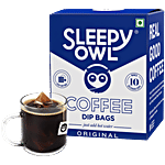 Sleepy Owl Original Hot Brew Coffee - 100% Arabica 100 g Pouch (10 Brew Bags x 10 g Each)
