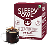 Sleepy Owl Hot Brew Coffee - 100% Arabica 100 g Pouch (10 Brew Bags x 10 g Each)