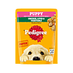Pedigree Chicken, Liver & Vegetable Chunks In Gravy Puppy Wet Dog Food 70 g