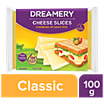 Dreamery Processed Cheese Slice - Goodness of Cow's Milk 100 g Pouch (Pack of 5)