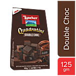 Loacker Quadratini Wafer Cookies - Double Choc 125 g