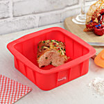 HAZEL Silicone Square Cake Mould - Red 1 pc