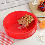 HAZEL Silicone Round Cake Mould - Red 1 pc