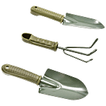 Spartan Gardening Tools Set - Big Trowel, Small Trowel and Fork, Multicolour 3 pcs
