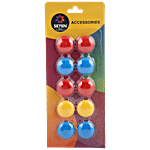 Se7en Magnet Buttons - For Magnetic Whiteboards, Stick Notes & Papers, Assorted 10 pcs