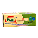 Pearl Luxury 100% Compostable & Bio-Degradable Garbage Bags - Medium, 19X21 15 pcs