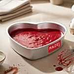 Hazel Aluminium Heart Shape Cake Mould - Silver, 19 cm 1 pc Set of 1
