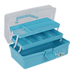 DP Tool Box With Handle - Organiser, Clip Lock, Plastic, Transparent Lid, Assorted Colours 1 pc