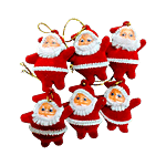 Pahal Hanging Santa Claus 6 pcs