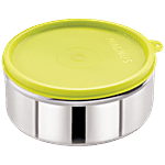 Magnus Storage Steel Airtight Container With PP Lid - Klip Lock, Green 500 ml