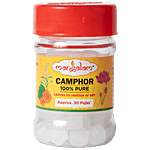 Mangalam Pure Camphor - Leaves No Residue & Ash, Purifies Ambience, For Pooja, Aromatherapy 20 g Jar