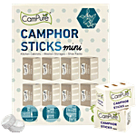 Campure Camphor Sticks - Mini, Repels Insects & Rodents, Purifies The Ambience , Eliminates Odour 48 g
