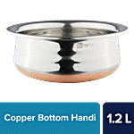 bb home Stainless Steel Handi/Urli - No.11, Copper Bottom 1.2 l