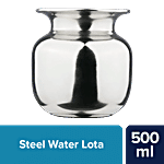 bb home Sangli Lota/Kalash/Water Container - Stainless Steel, Silver 500 ml (1 pc)