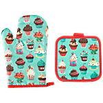 DP Glove & Pad - Micro Fibre Cloth,  Multi Colour 2 pcs 