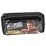 DP Black Printed Pencil Pouch - Fabric & PU, BB1255DA 1 pc