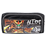 DP Black Printed Pencil Pouch - Fabric & PU, BB1255DC 1 pc