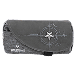 DP Printed Fabric & PU Pencil Pouch - Grey, BB1259DGRY 1 pc