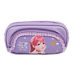 DP Printed Fabric & PU Pencil Pouch - Purple, BB1262DPPL 1 pc