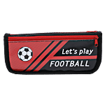 DP Printed Fabric Pencil Pouch - Red & Black, BB1265DRED 1 pc