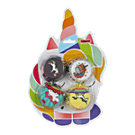 DP Multicoloured Cupcake Moulds - Paper, Printed, BB1325_4 100 pcs