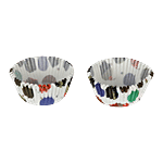 DP Multicoloured Cake Printed Cupcake Moulds - Paper, BB1337 50 pcs
